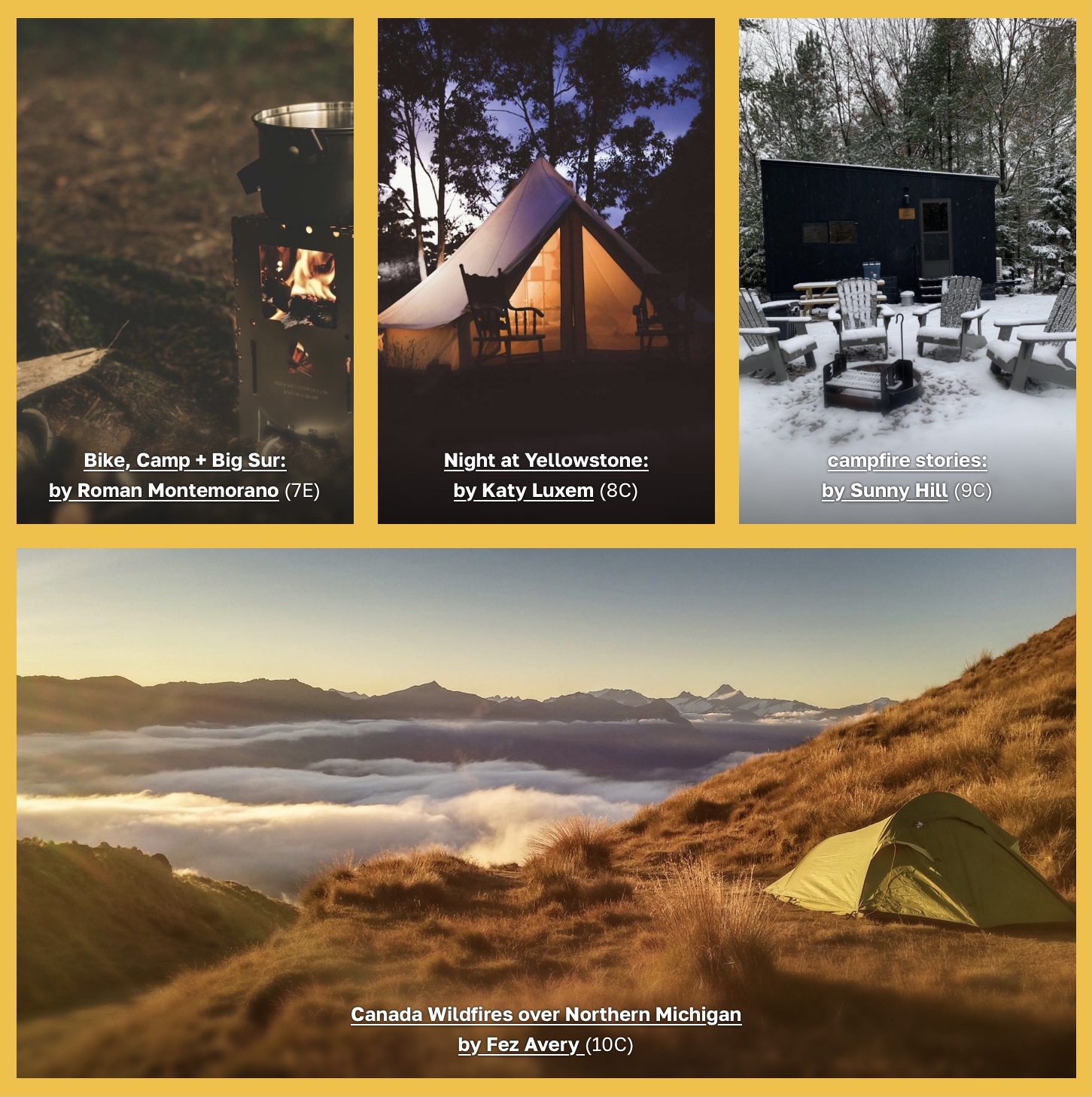 poem titles camp hiawatha